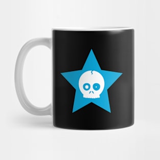 Blue Star Skull Mug